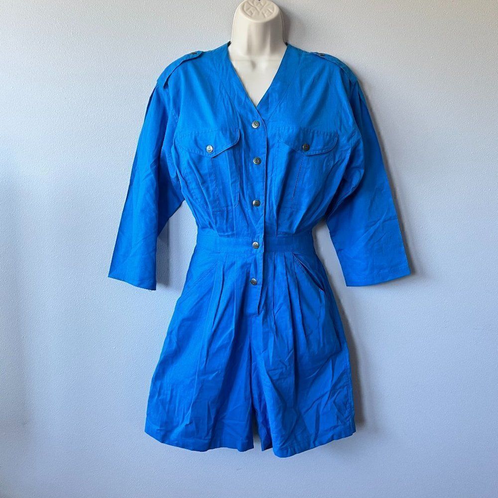 Diane Von Furstenberg Electric Blue Utility Romper